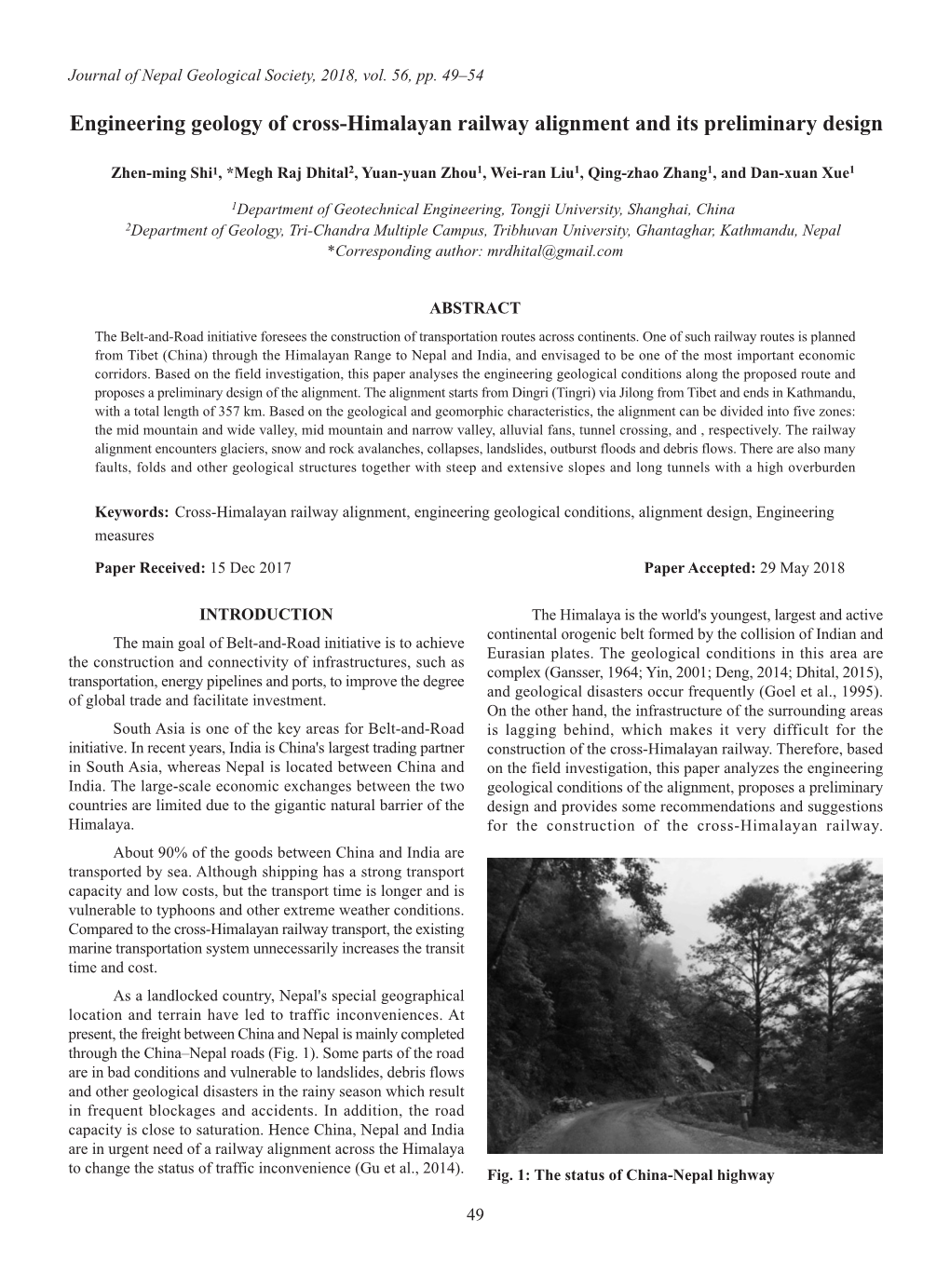 Engineering Geology of Cross-Himalayan Railway Alignment and Its Preliminary Design