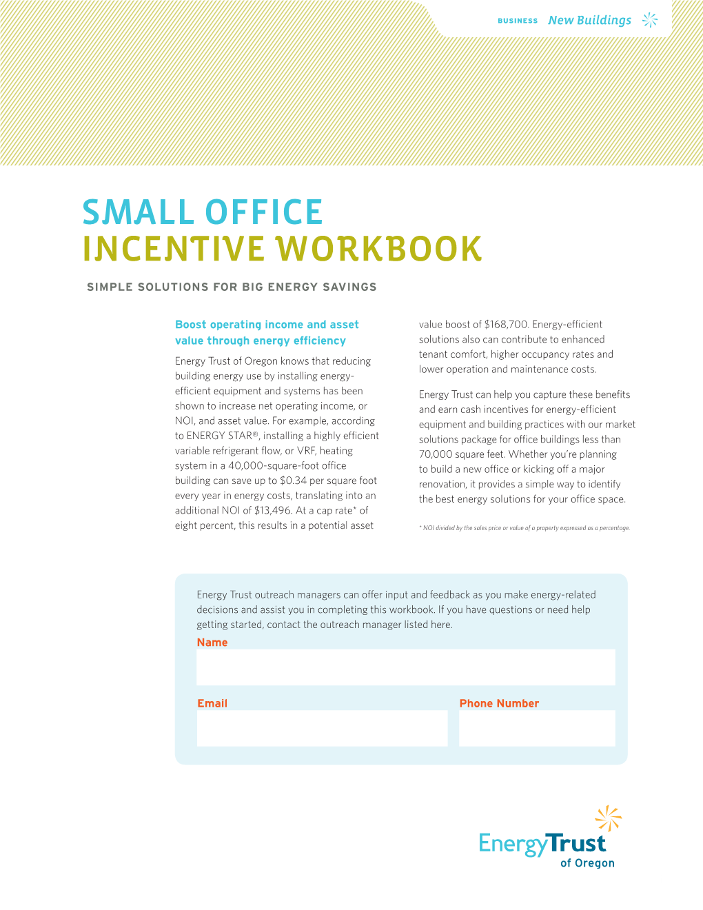 Small Office Incentive Workbook