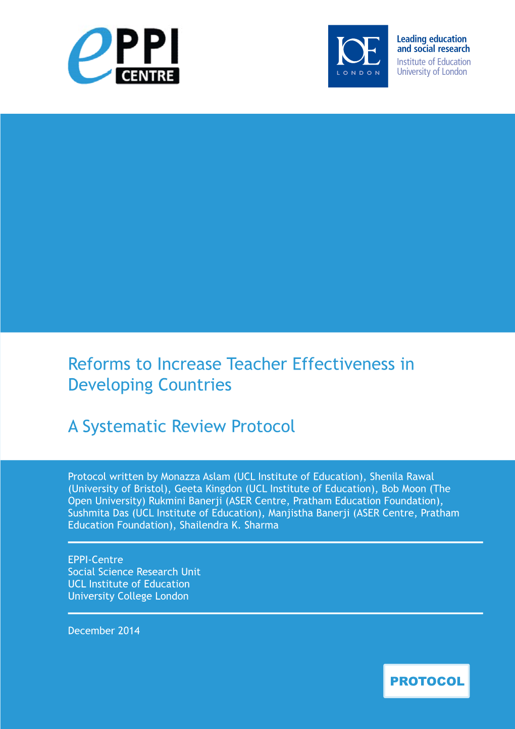 Reforms to Increase Teacher Effectiveness in Developing Countries