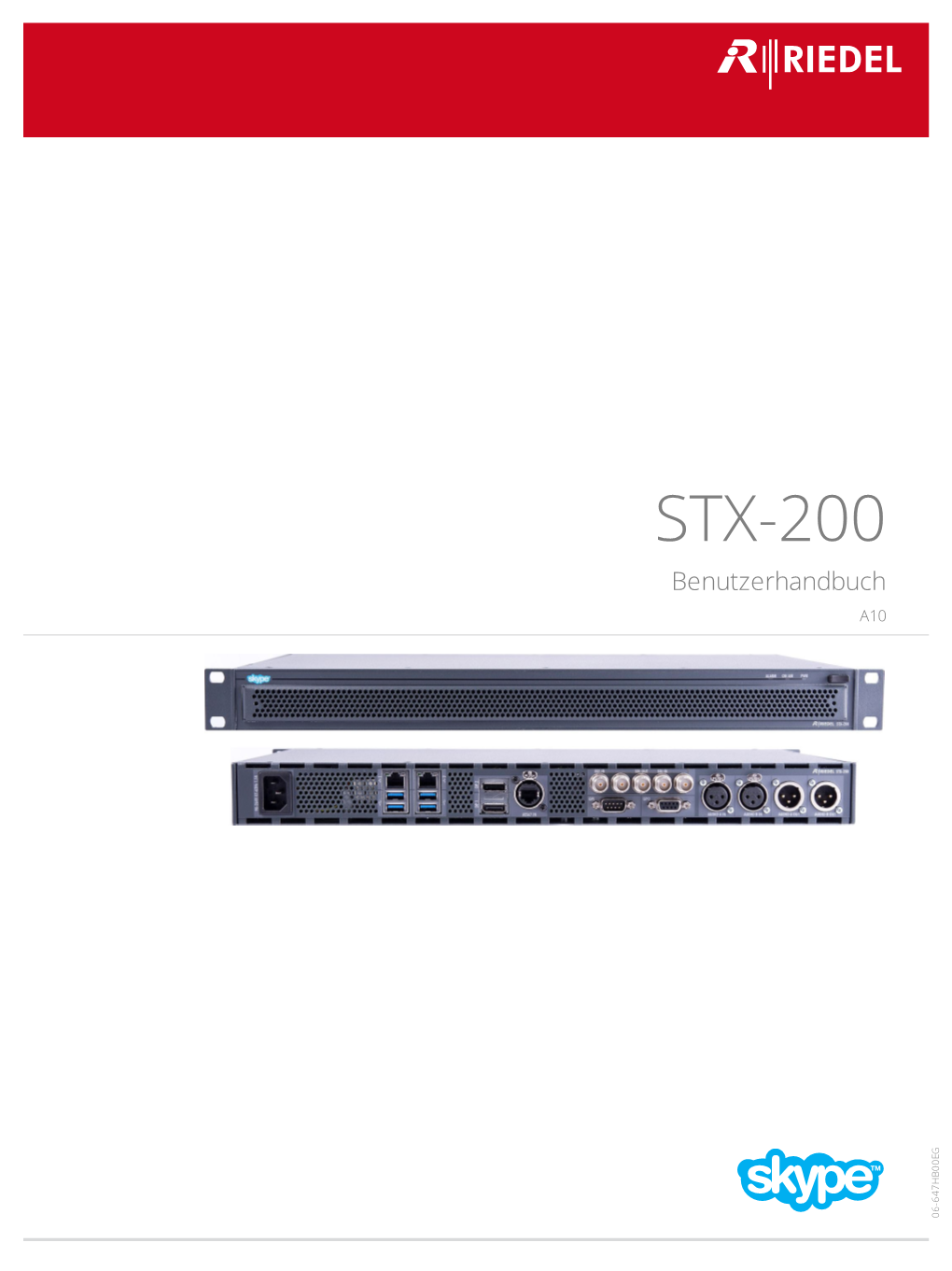 STX-200 Benutzerhandbuch A10 06-647HB00EG This Device Complies with Part 15 of the FCC Rules