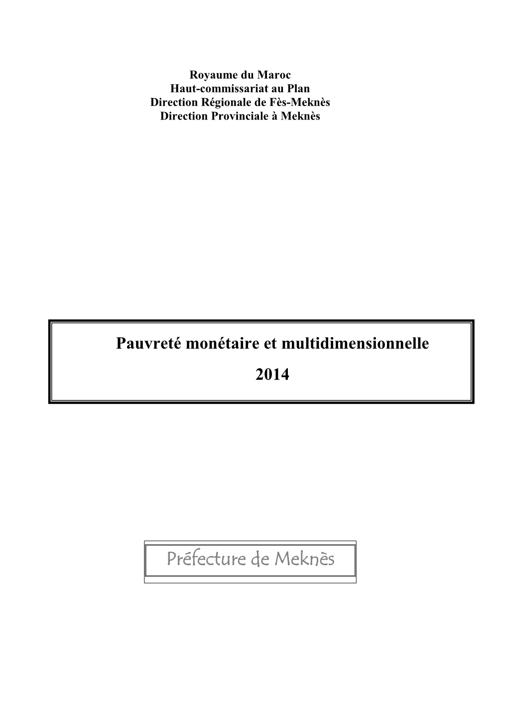 Rapport De Pauvreté Meknes.Pdf