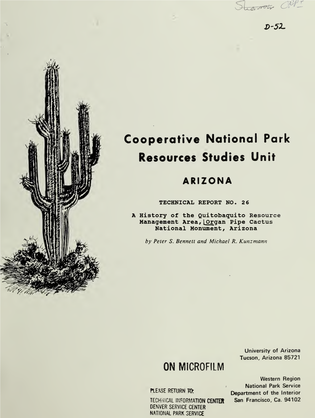 A History of the Quitobaquito Resource Management Area, Organ Pipe