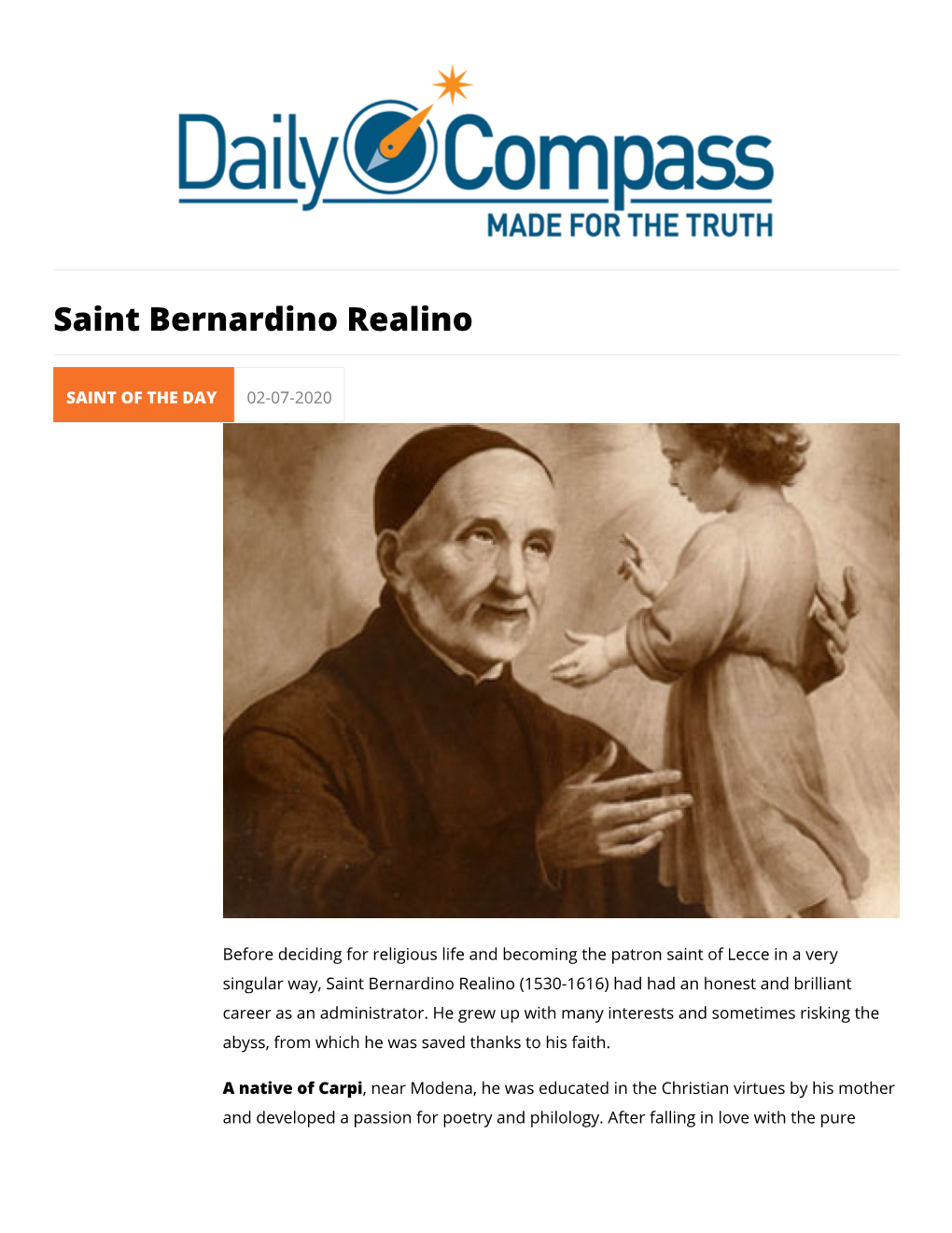 Saint Bernardino Realino