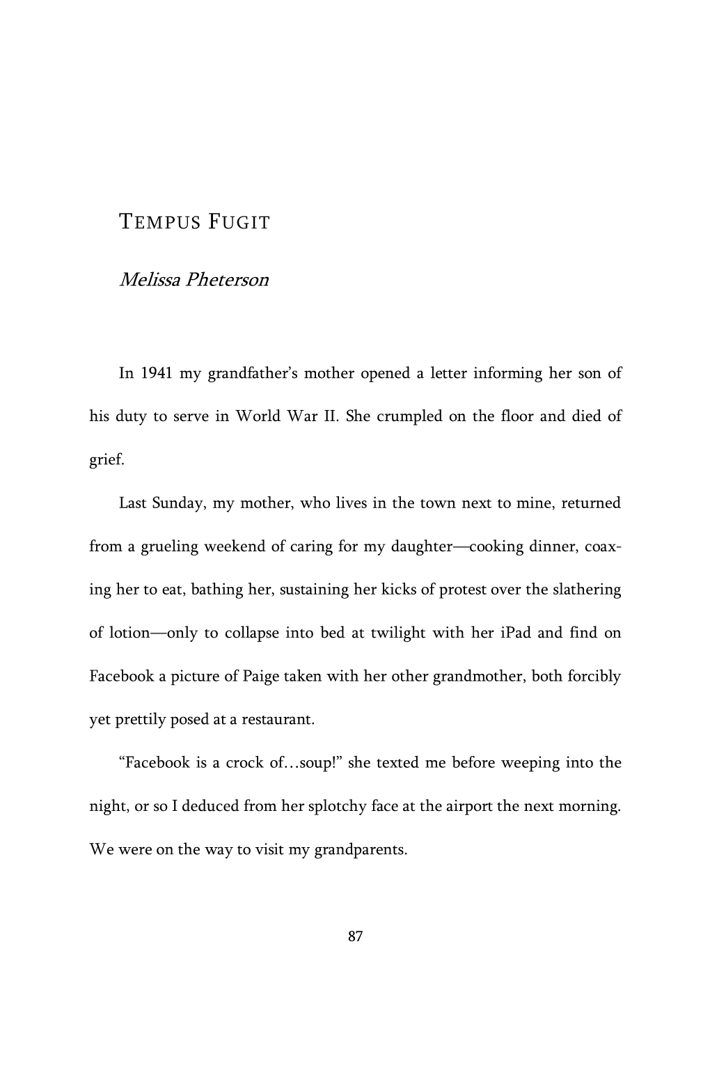 Tempus Fugit