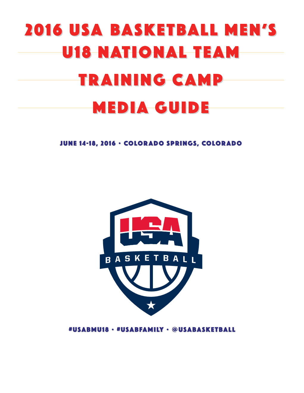 2016 Usa Men's U18 National Team Training Camp