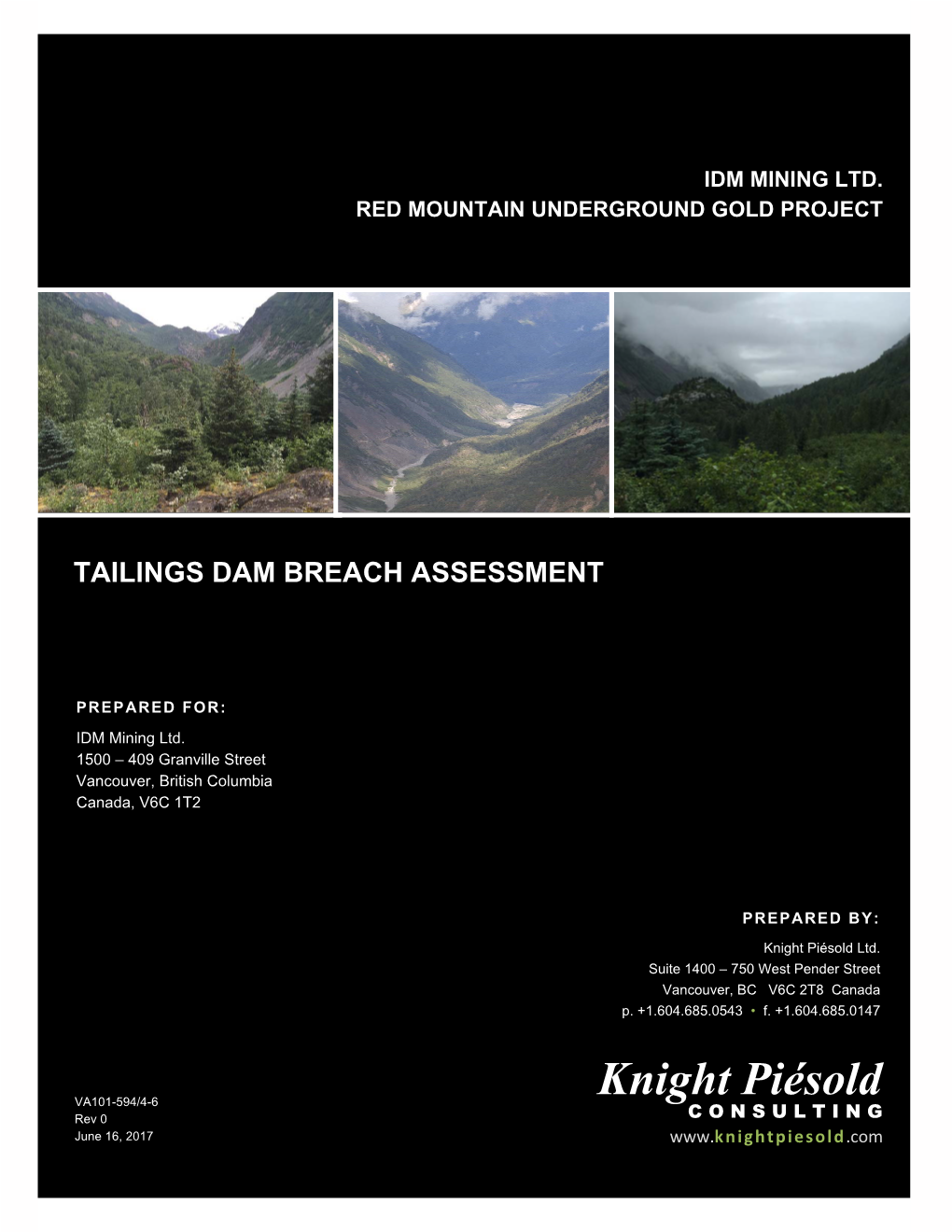 TAILINGS DAM BREACH ASSESSMENT Knight Piésold