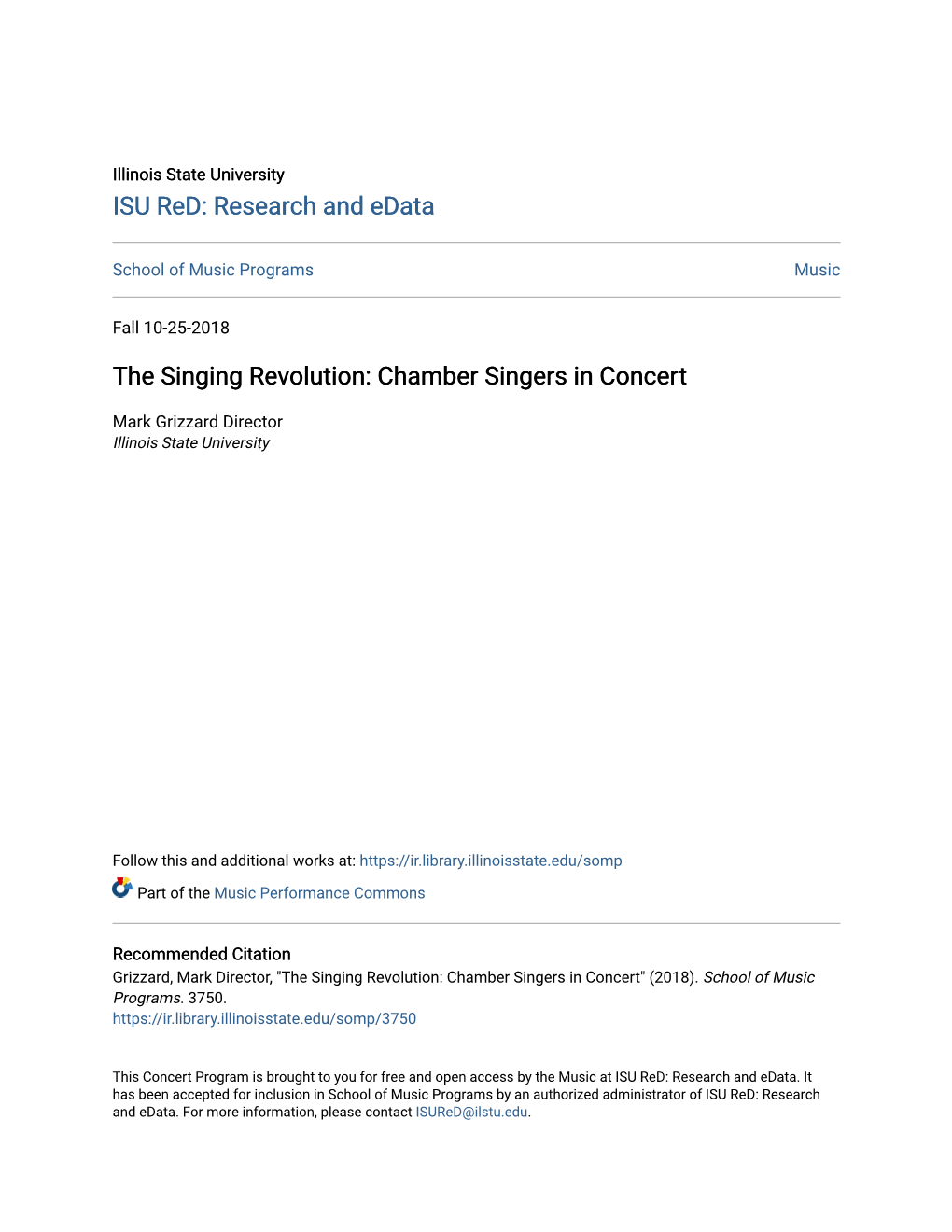 The Singing Revolution: Chamber Singers in Concert