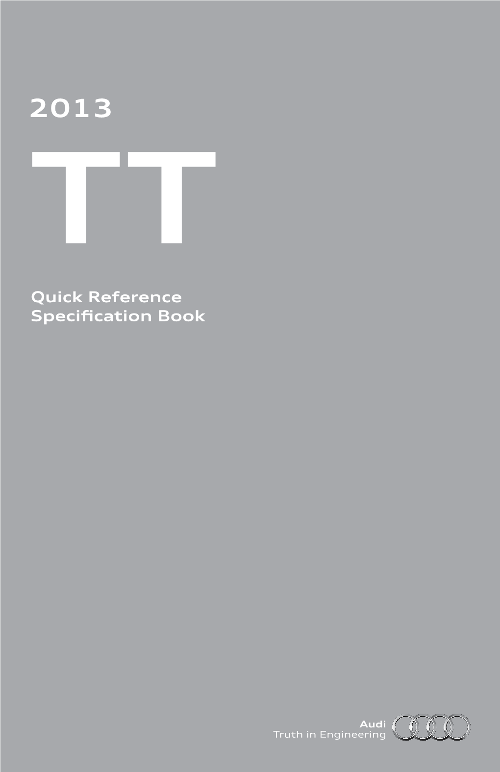 Quick Reference Specification Book