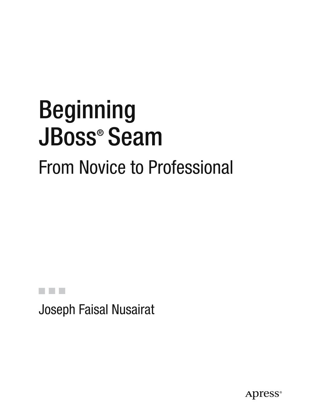 Beginning Jboss Seam