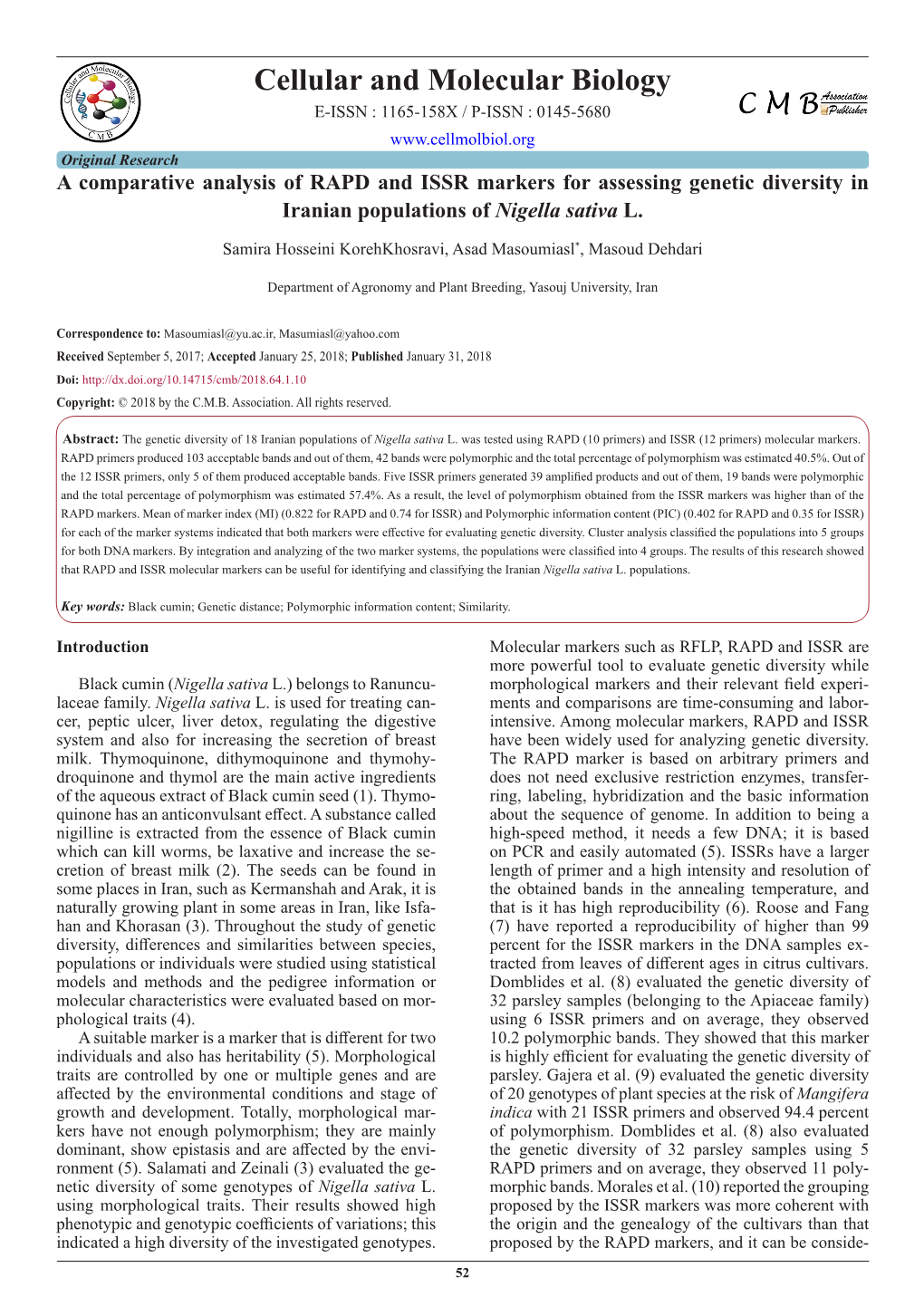 Cellular and Molecular Biology