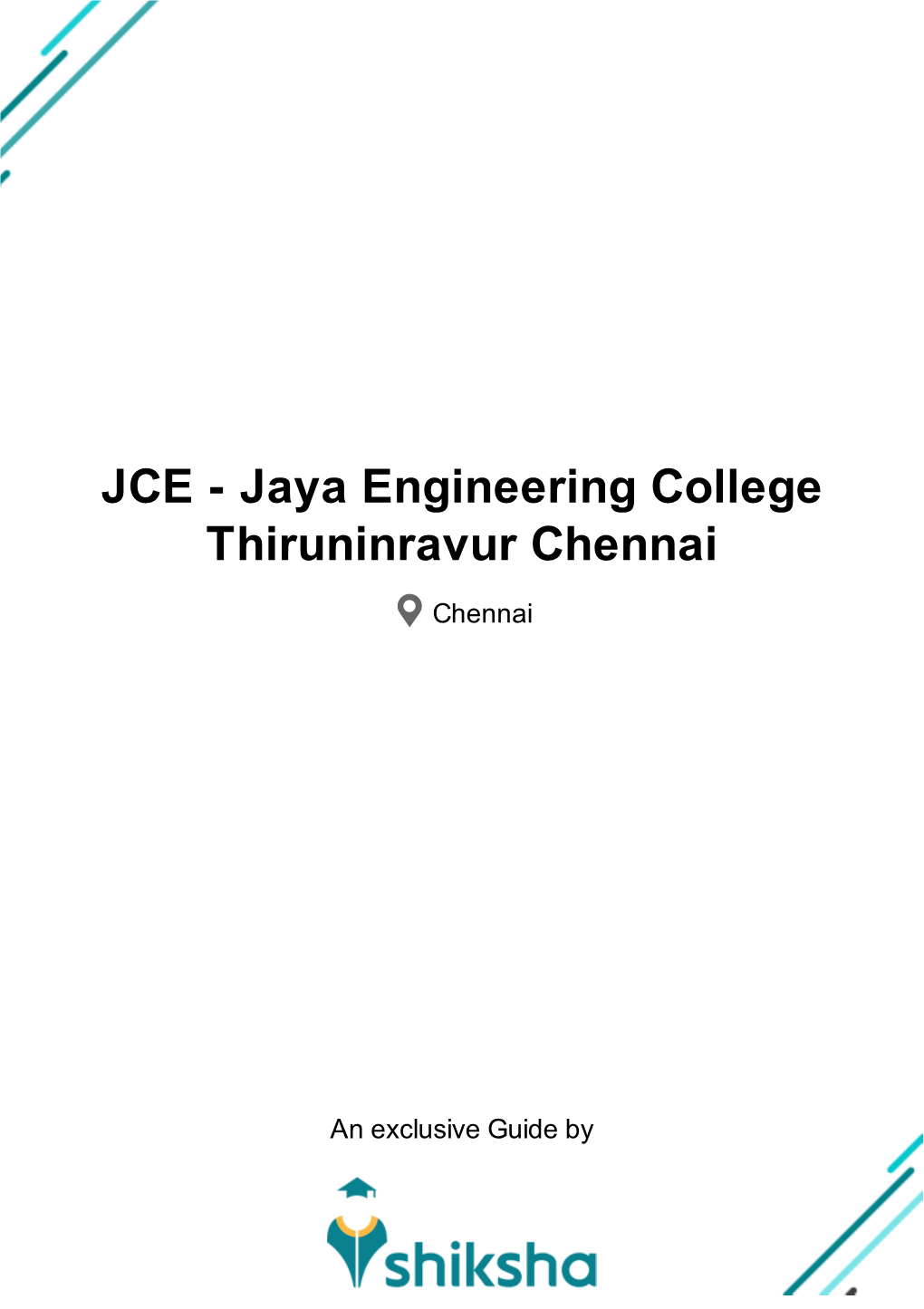 Jaya Engineering College Thiruninravur Chennai