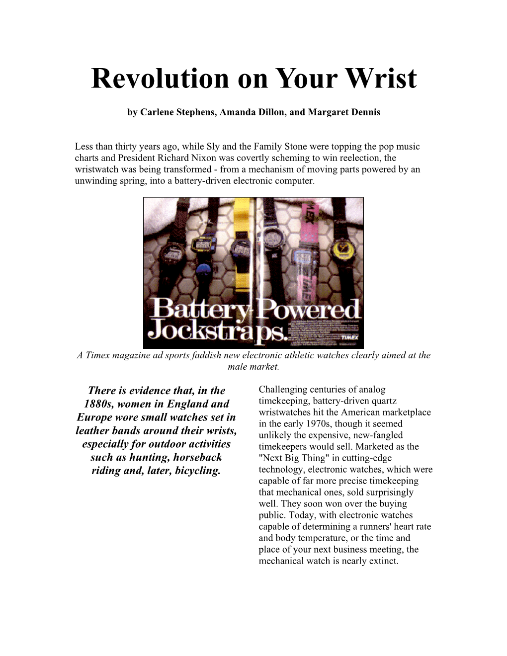 Revolution on Your Wrist