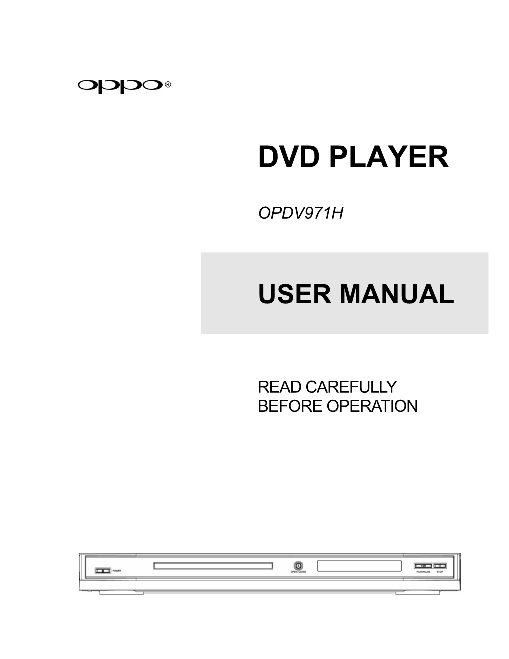 OPPO OPDV971H User Manual