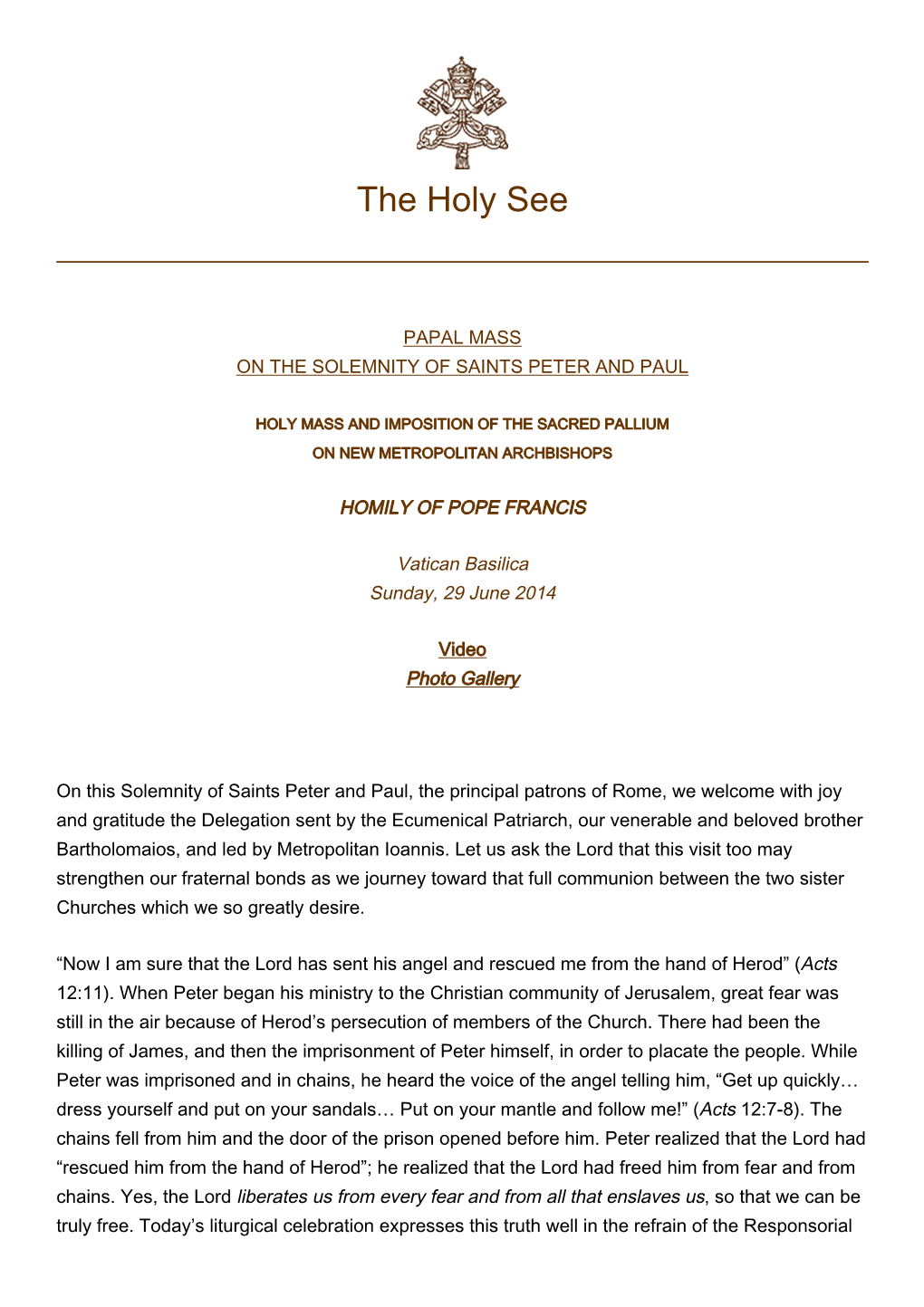 The Holy See