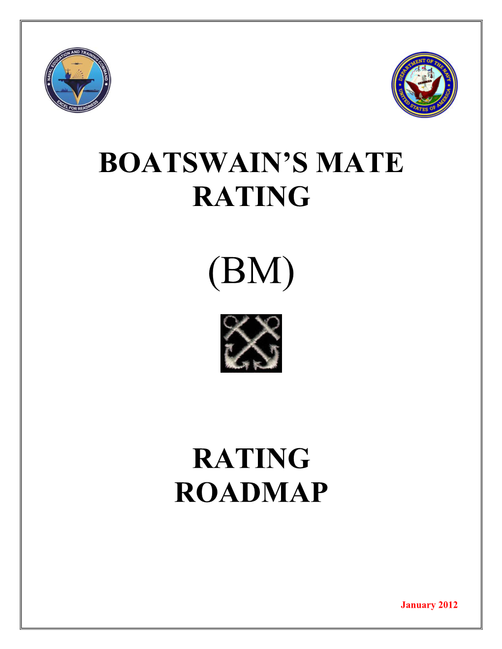 Boatswain's Mate Rating Rating Roadmap
