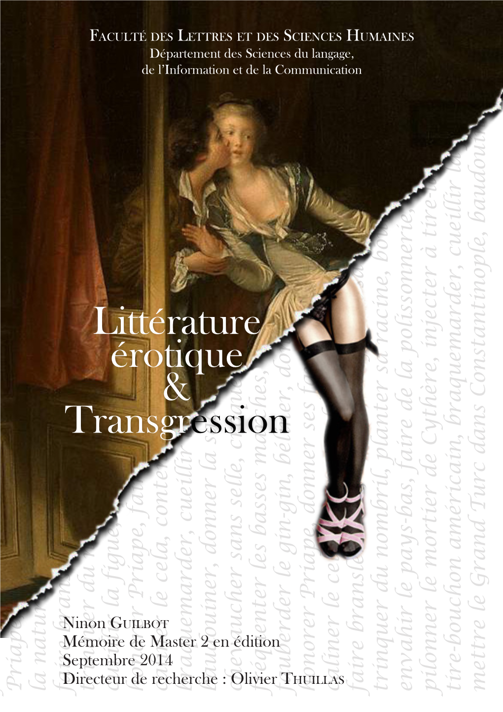 Littérature Érotique & Transgression