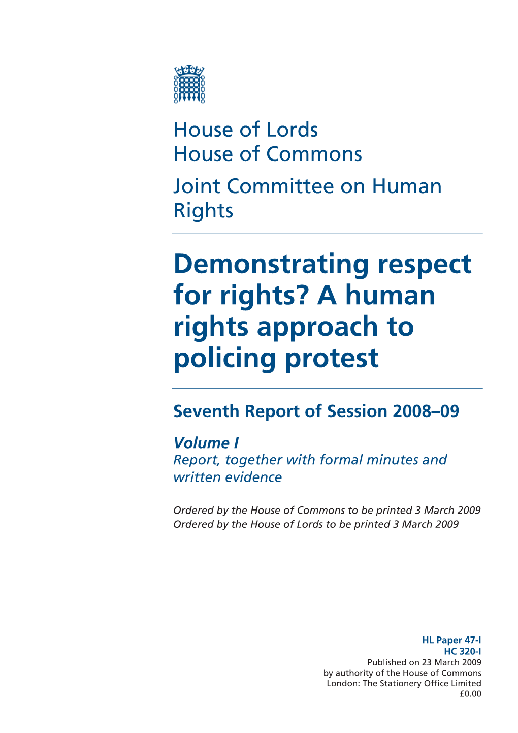 A Human Rights Approach to Policing Protest