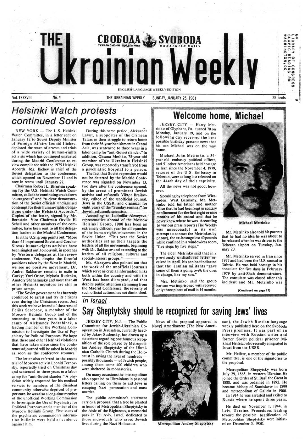 The Ukrainian Weekly 1981