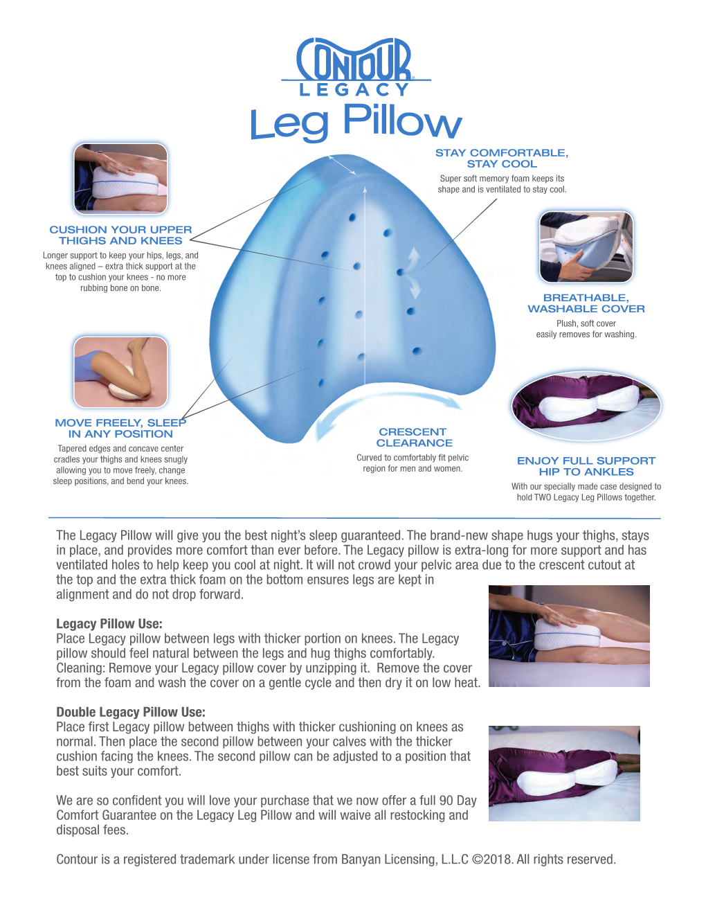 Legacy Leg Pillow Instructions