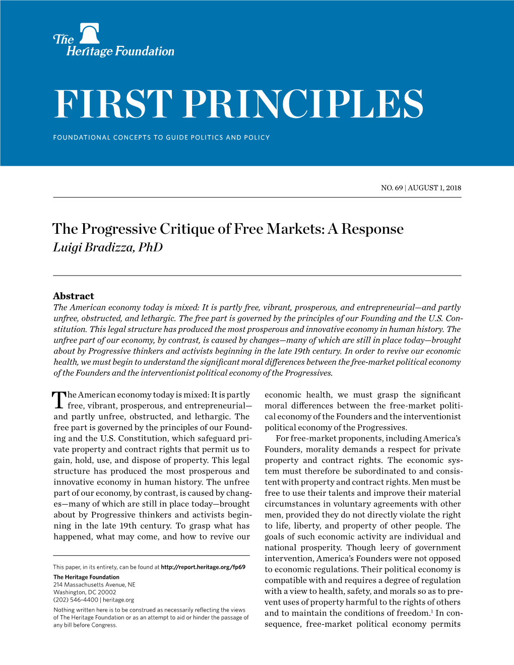 First Principles Foundational Concepts to Guide Politics and Policy