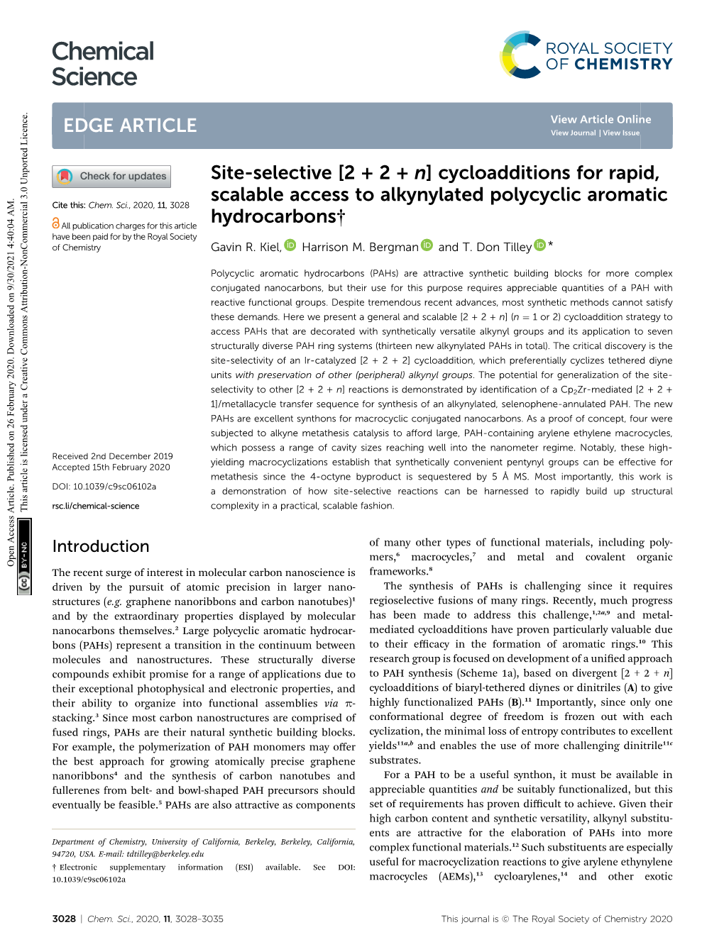 Cycloadditions for Rapid, Scalable Access to Alkynylated Polycyclic Aromatic Cite This: Chem