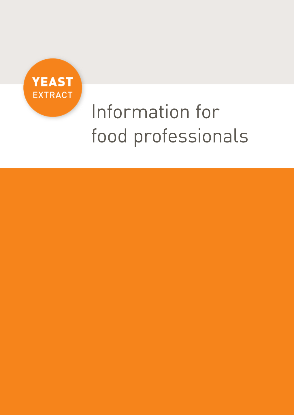 Information for Food Professionals