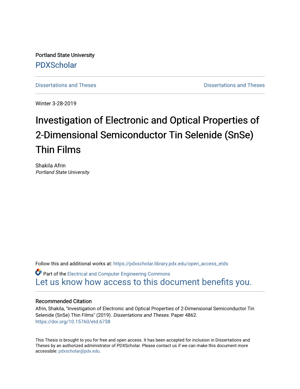 (Snse) Thin Films