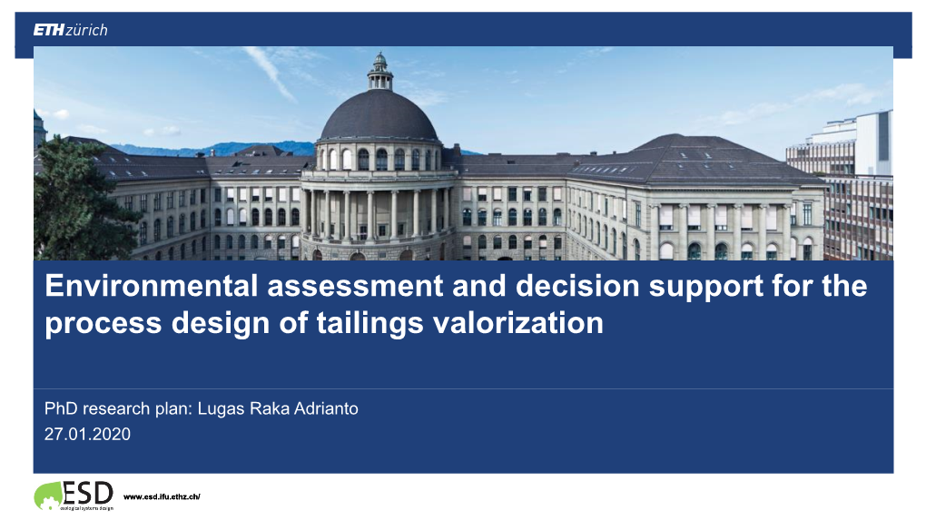 Environmental Assessment and Decision Support for the Process Design of Tailings Valorization