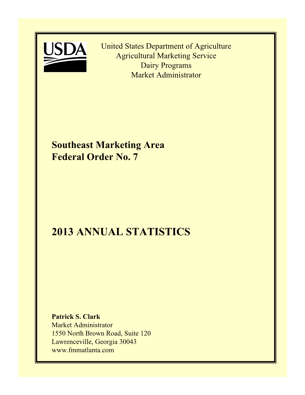 2013 Annual Statistics