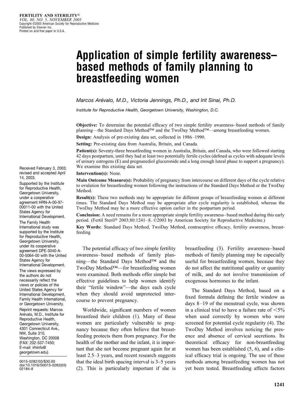 Based Methods of Family Planning to Breastfeeding Women