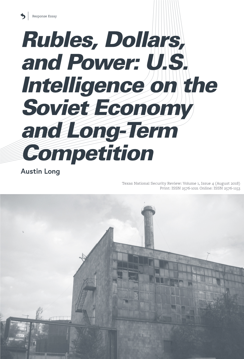 US Intelligence on the Soviet Economy and Long-Term Competition