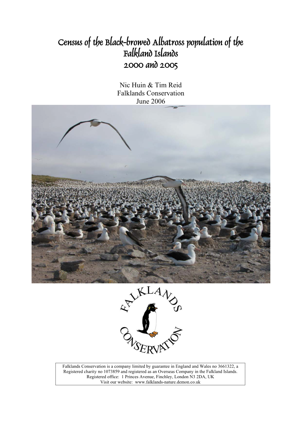 Census of the Black-Browed Albatross Population of the Falkland Islands 2000 and 2005