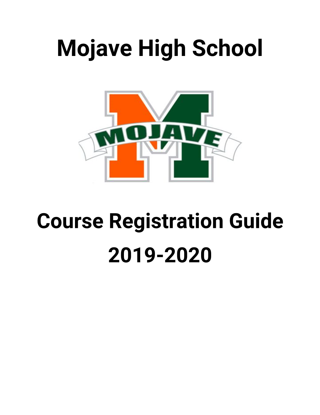 12Th Mojave High School Course Selection Worksheet Use This Form to Determine Your Selections As You Complete the Course Selection Process