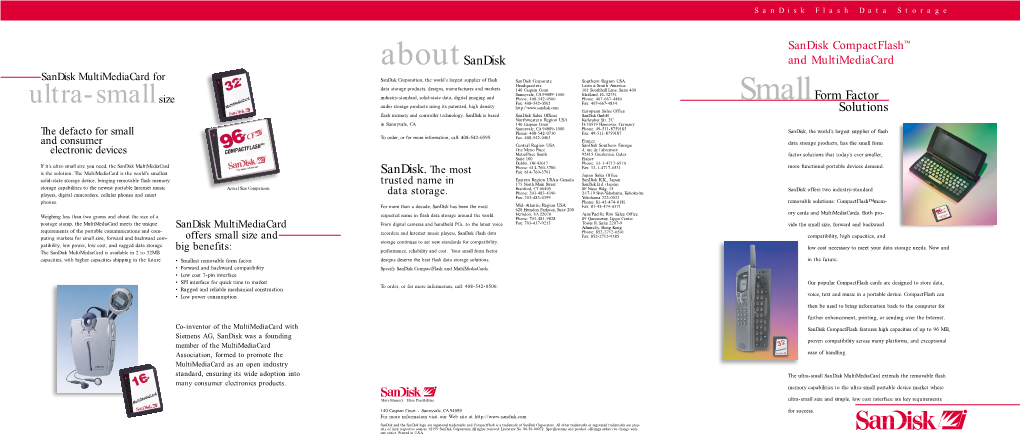 Sandisk Compactflash™ and Multimediacard