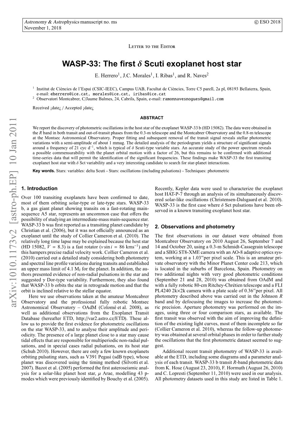 WASP-33: the First Delta Scuti Exoplanet Host Star