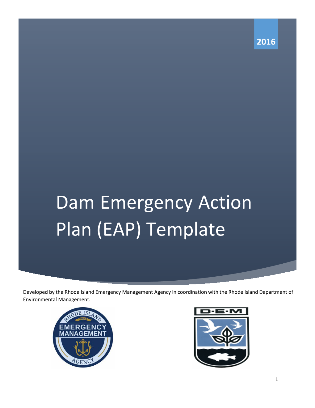 Dam Emergency Action Plan (EAP) Template