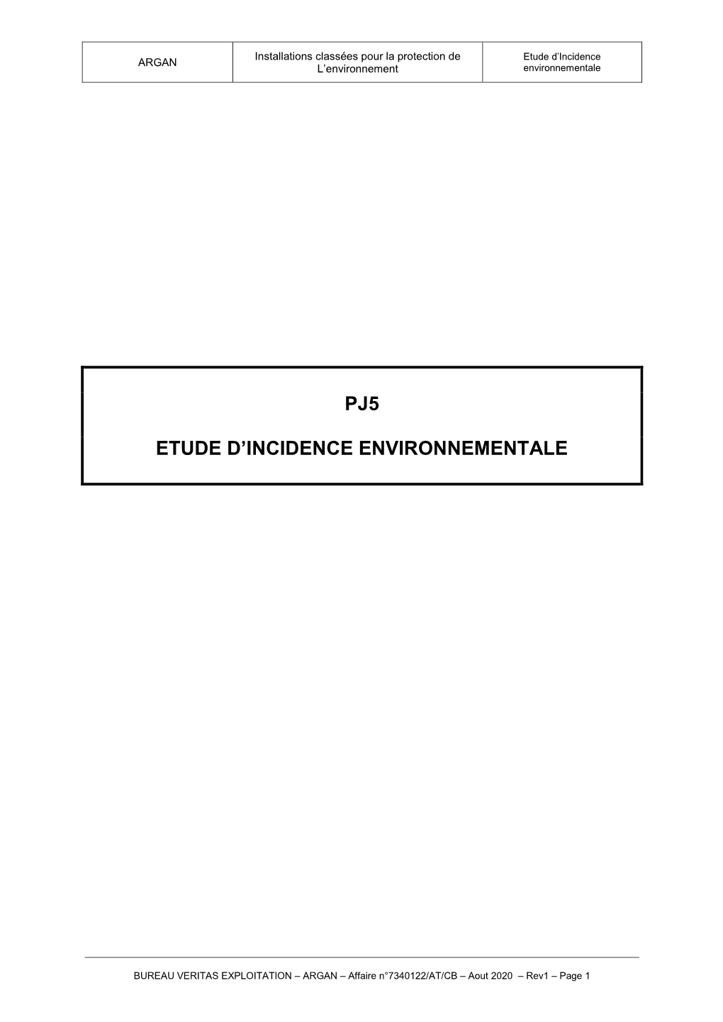 Pj5 Etude D'incidence Environnementale