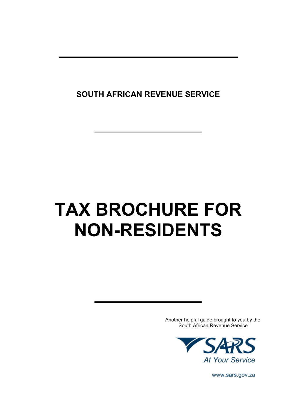 Tax Brochure for Non-Residents