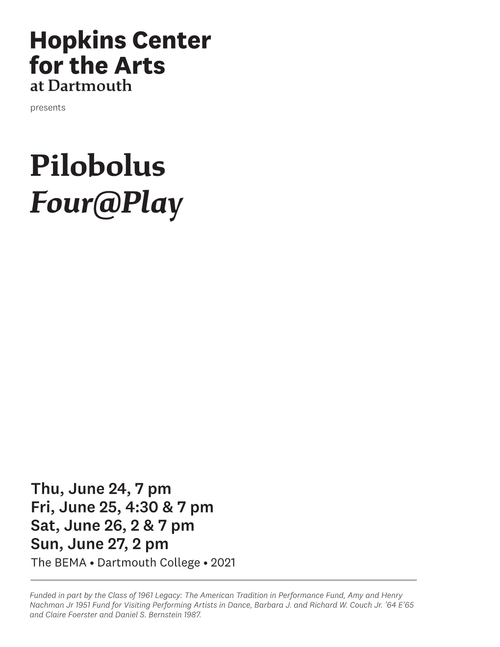 Pilobolus Four@Play