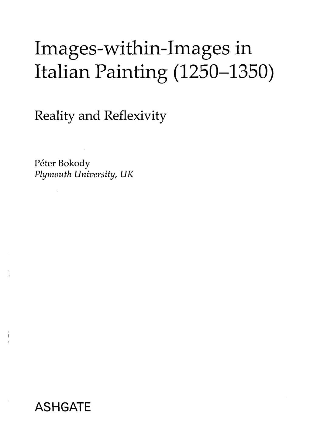 Images-Within-Images in Italian Painting (1250-1350)