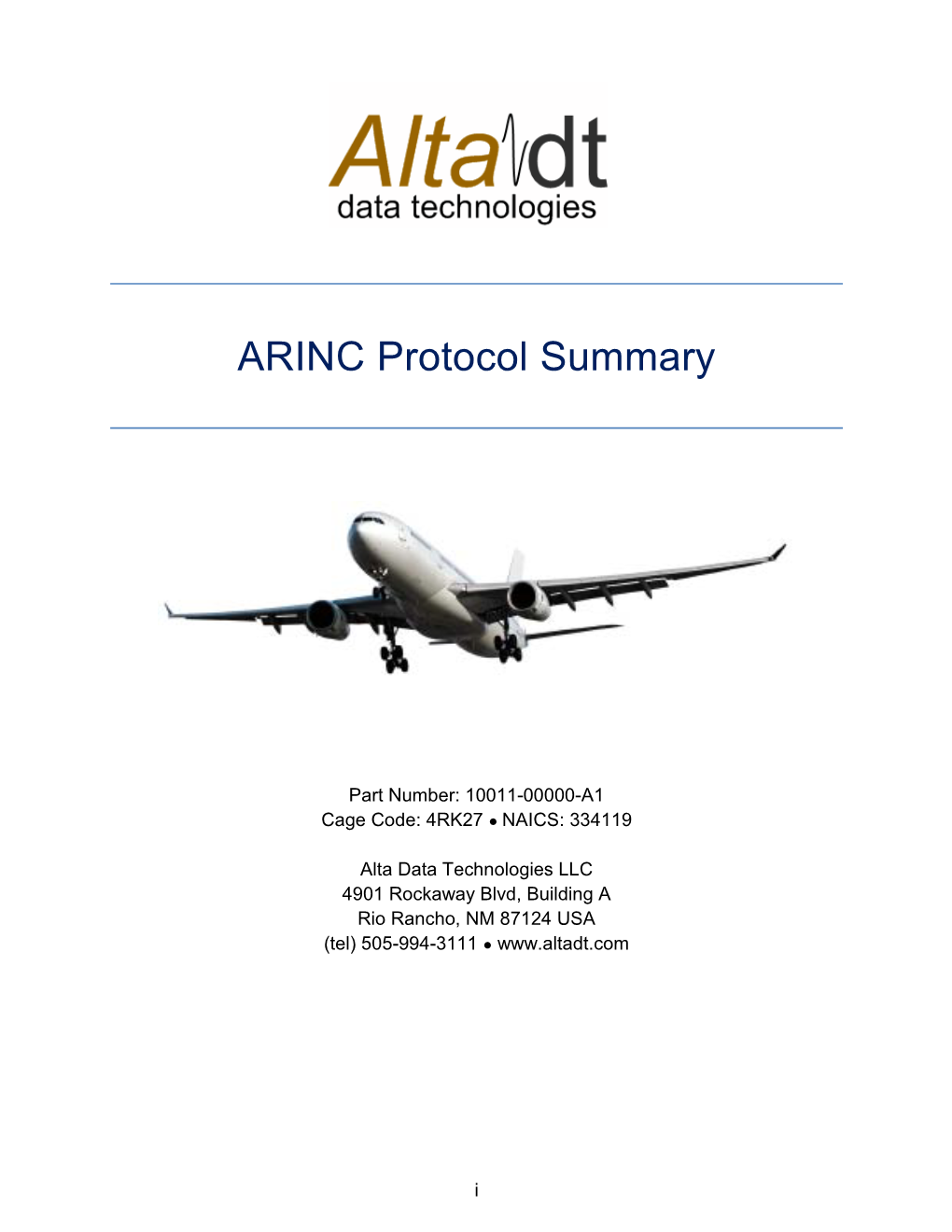 ARINC Protocol Summary