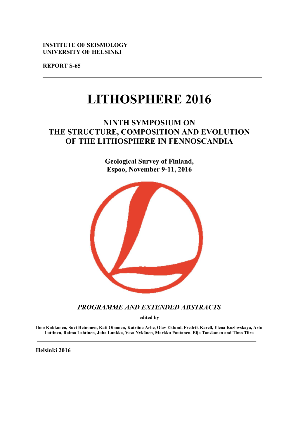 Finnish Lithosphere Meeting