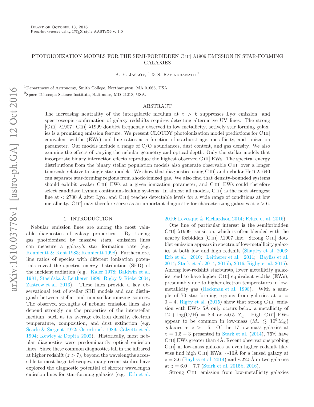 Photoionization Models for the Semi-Forbidden C III] 1909