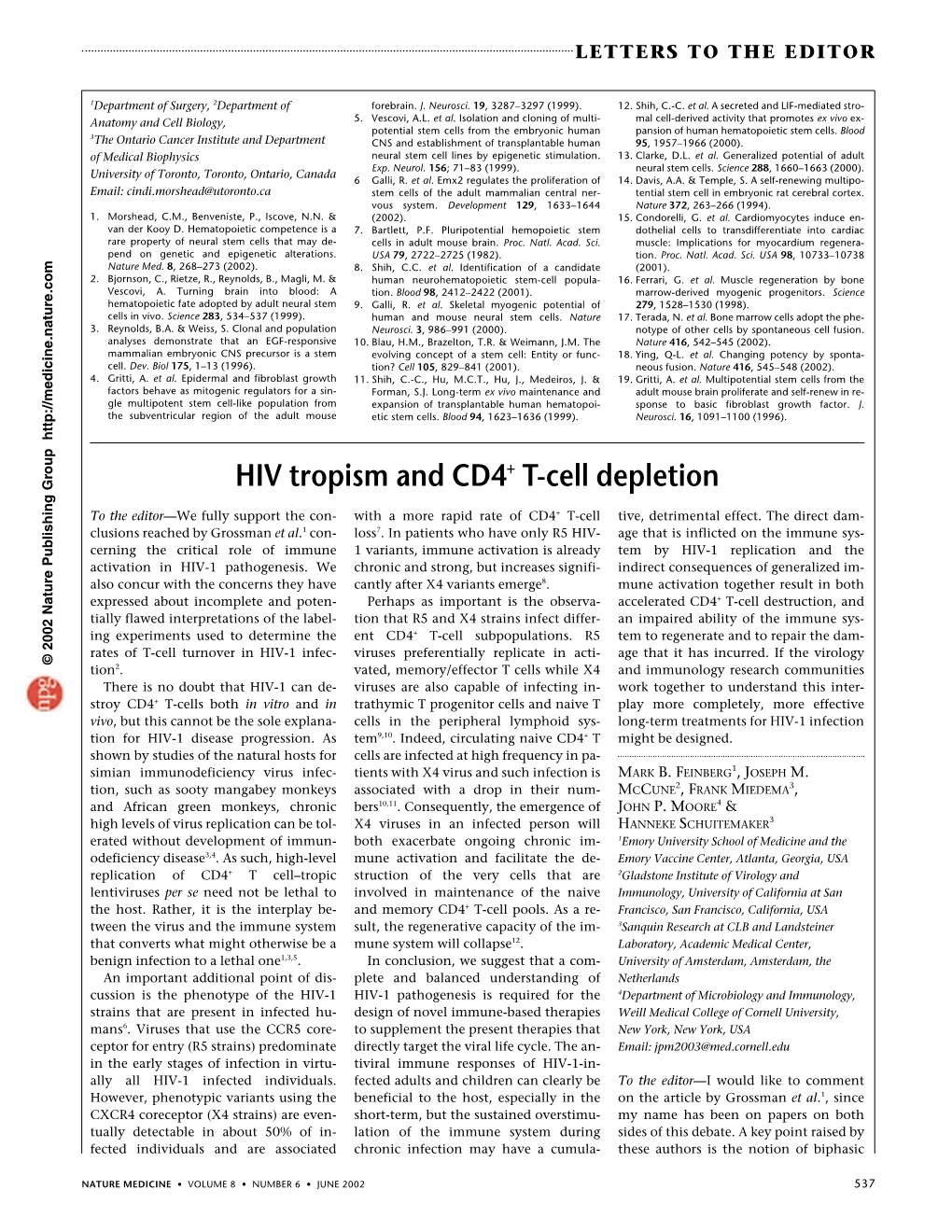 HIV Tropism and CD4+ T-Cell Depletion
