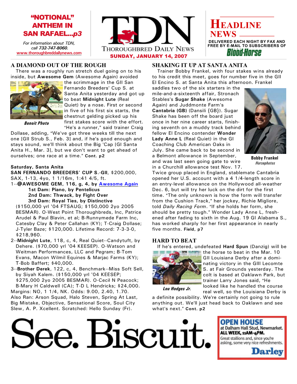HEADLINE NEWS • 1/14/07 • PAGE 2 of 8