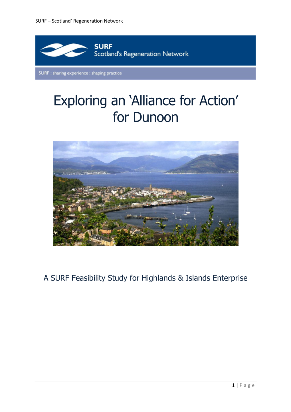 Feasibility Study in Dunoon