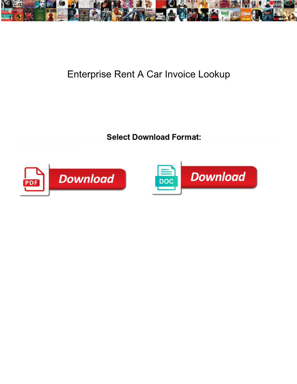 Enterprise Rent a Car Invoice Lookup