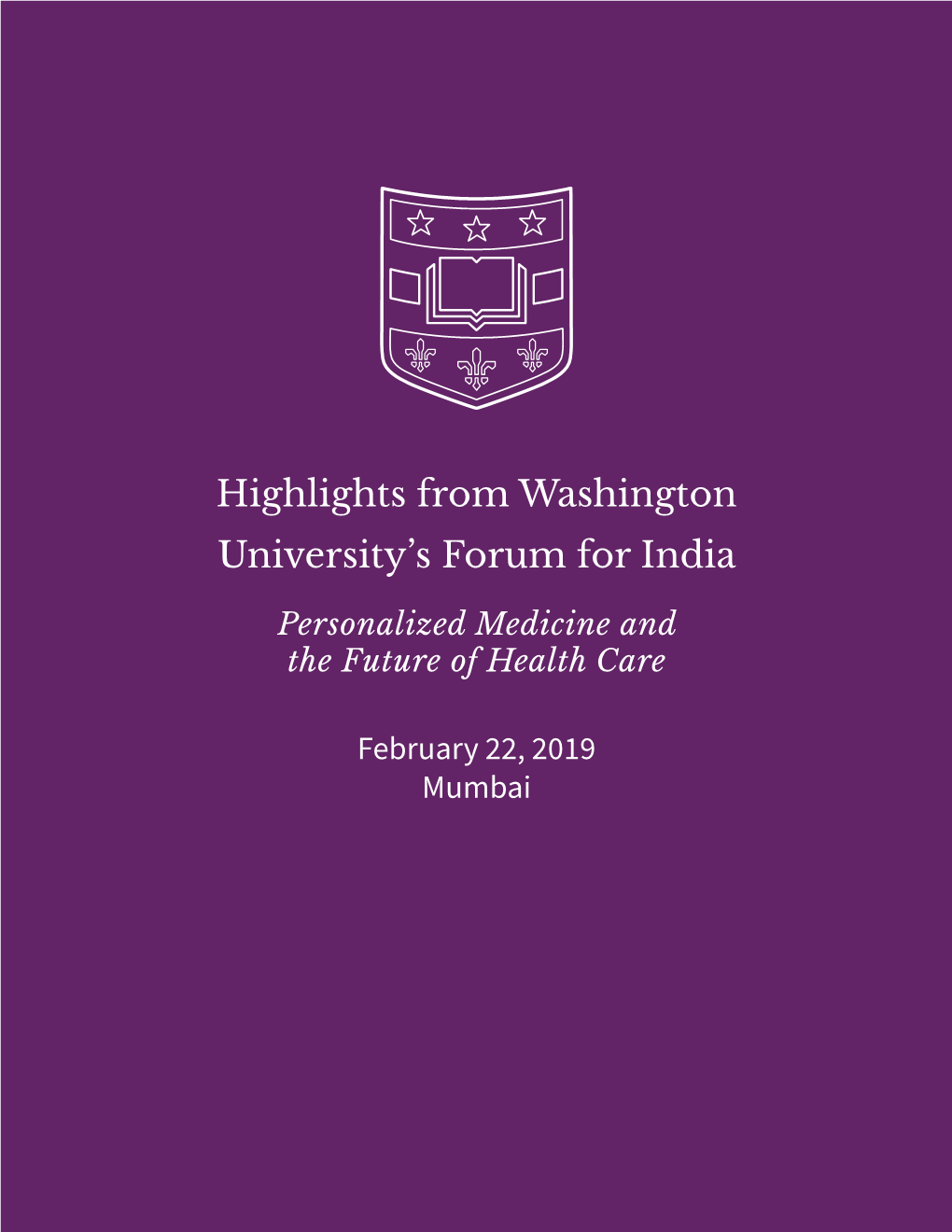 Highlights from Washington University's Forum for India