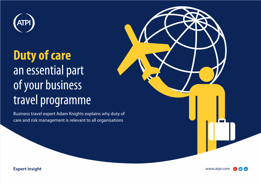 Duty of Care an Essential Part of Your Business Travel Programme