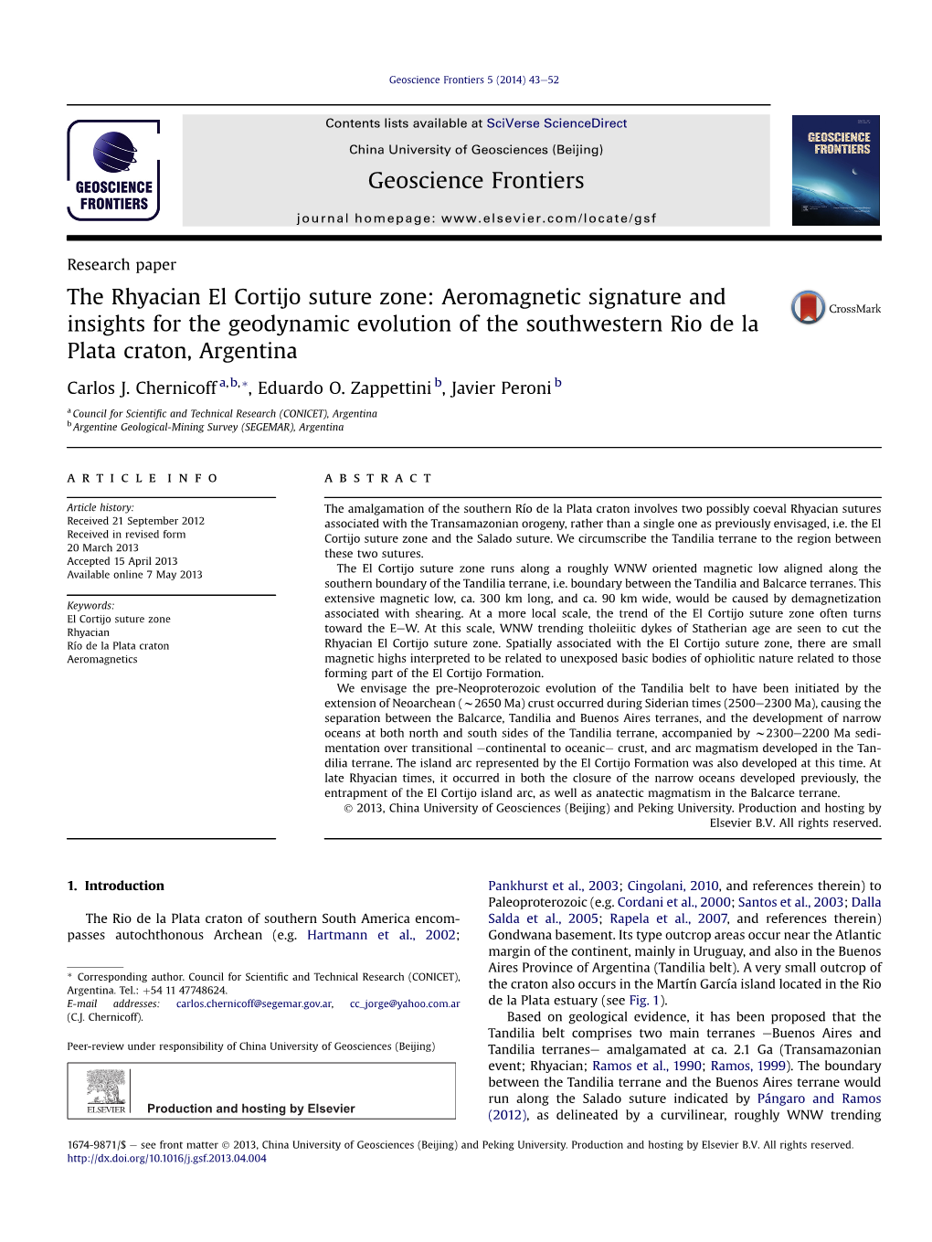 The Rhyacian El Cortijo Suture Zone: Aeromagnetic Signature and Insights for the Geodynamic Evolution of the Southwestern Rio De La Plata Craton, Argentina